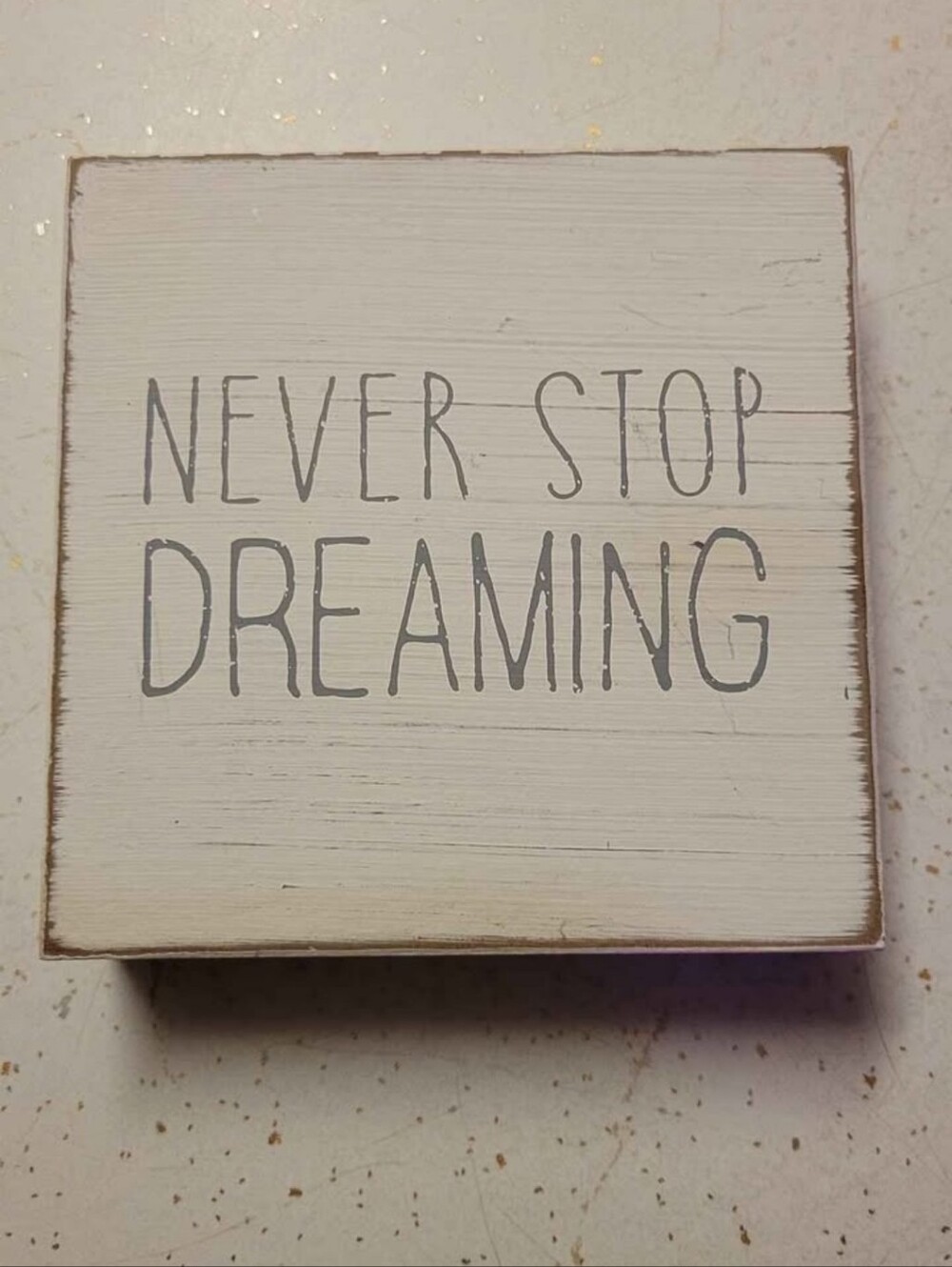 Never Stop Dreaming Sign